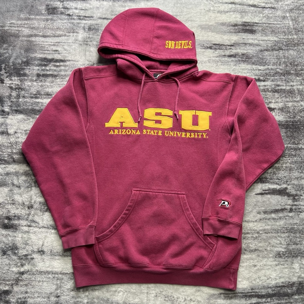 Vintage Pro Player ASU Arizona State University Hoodie Maroon Men's Small Logo